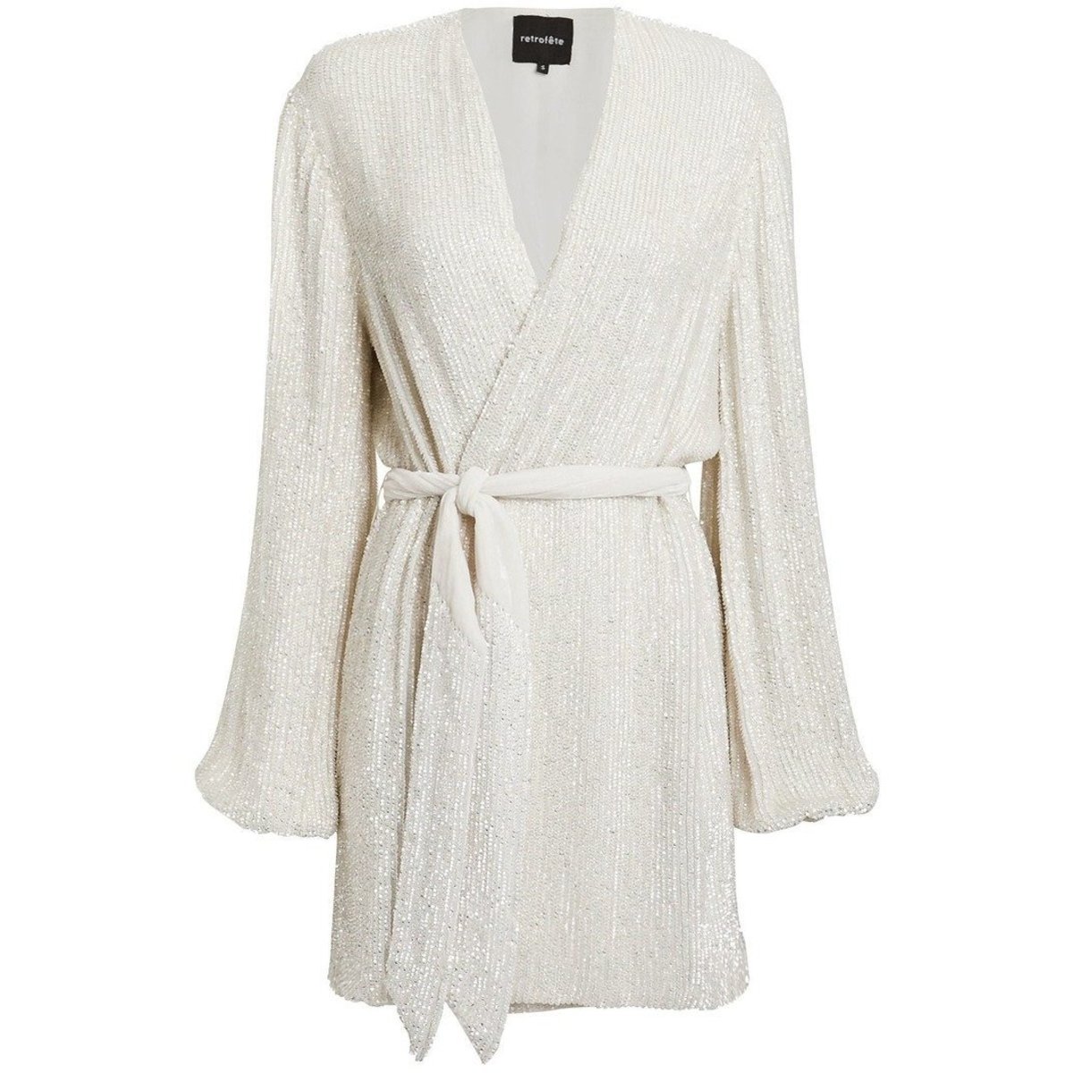gabrielle sequin wrap dress Pre-loved] Retrofete Gabrielle Wrap Dress - Blush