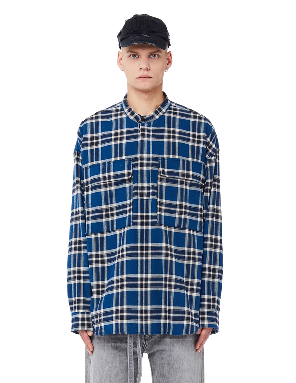 fear of god plaid pullover henley