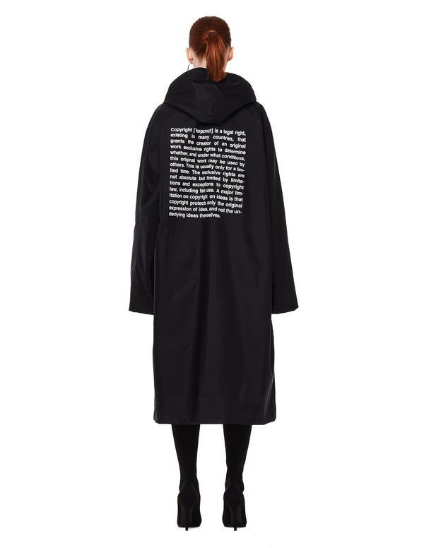 unisex Vetements Copyright Raincoat - Black | Garmentory