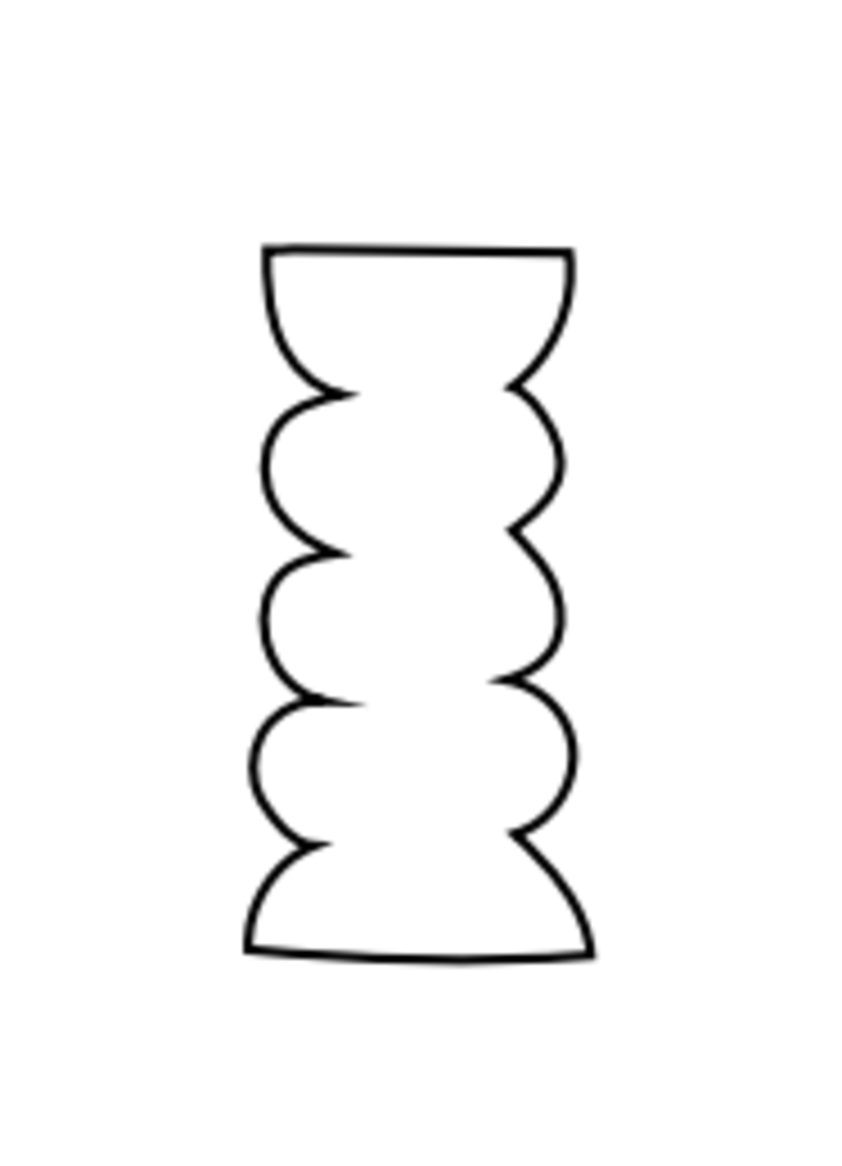 DA Ceramics Waved Vase - Image 3 of 3