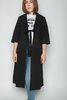 Sara Lanzi Short Sleeve Coat - Black - Thumbnail 1