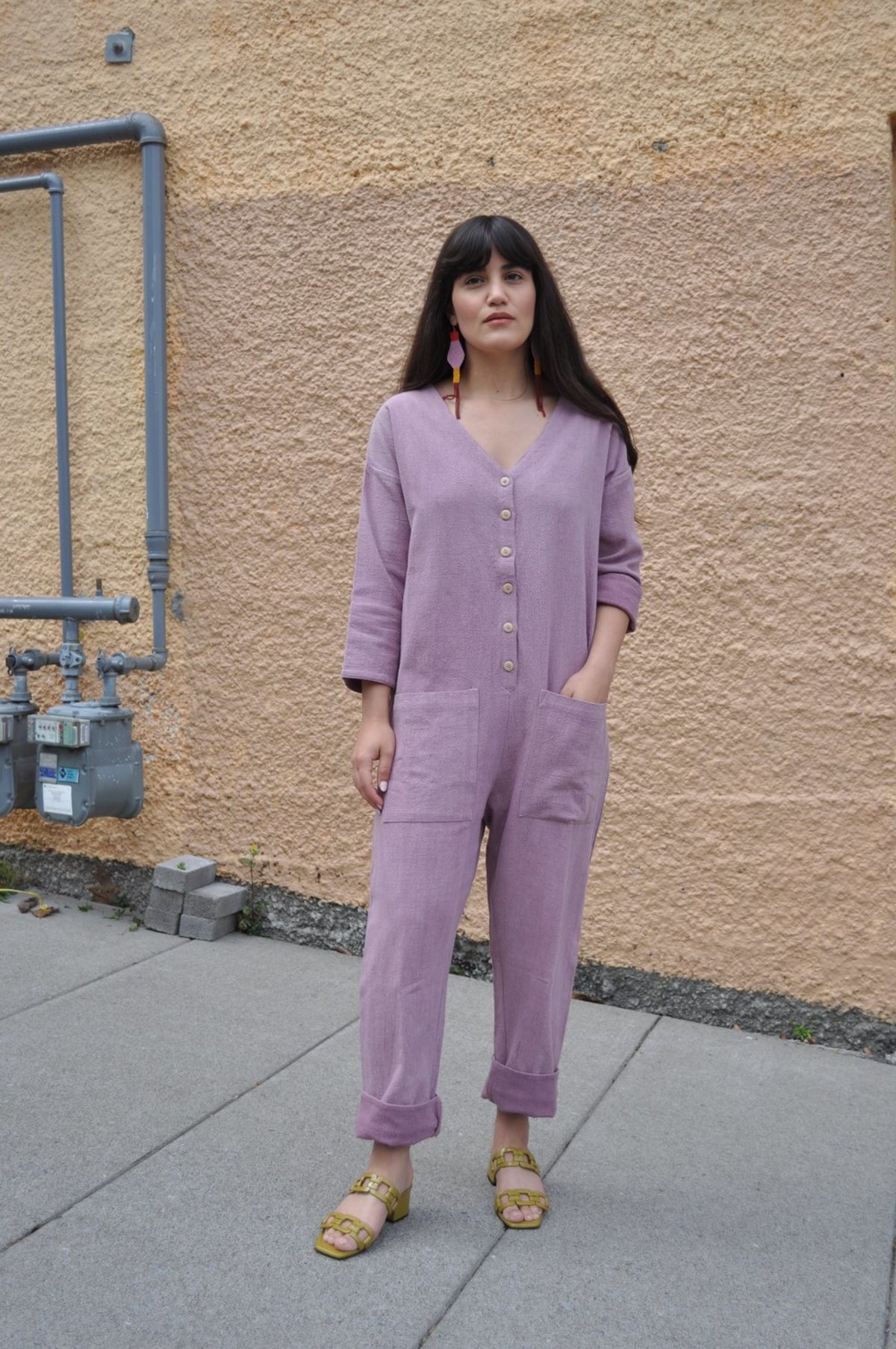 Happy French Gang Jumpsuit - Lavender - Image 4 of 9