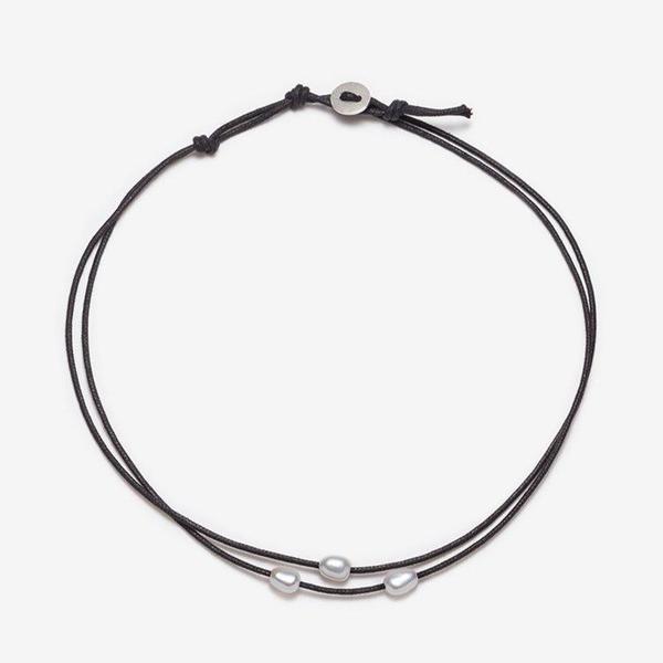 PILAR AGUECI JUPITER CHOKER - BLACK/PEARL PILAR AGUECI JUPITER CHOKER - BLACK/PEARL