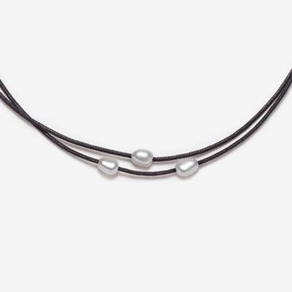 PILAR AGUECI JUPITER CHOKER - BLACK/PEARL PILAR AGUECI JUPITER CHOKER - BLACK/PEARL