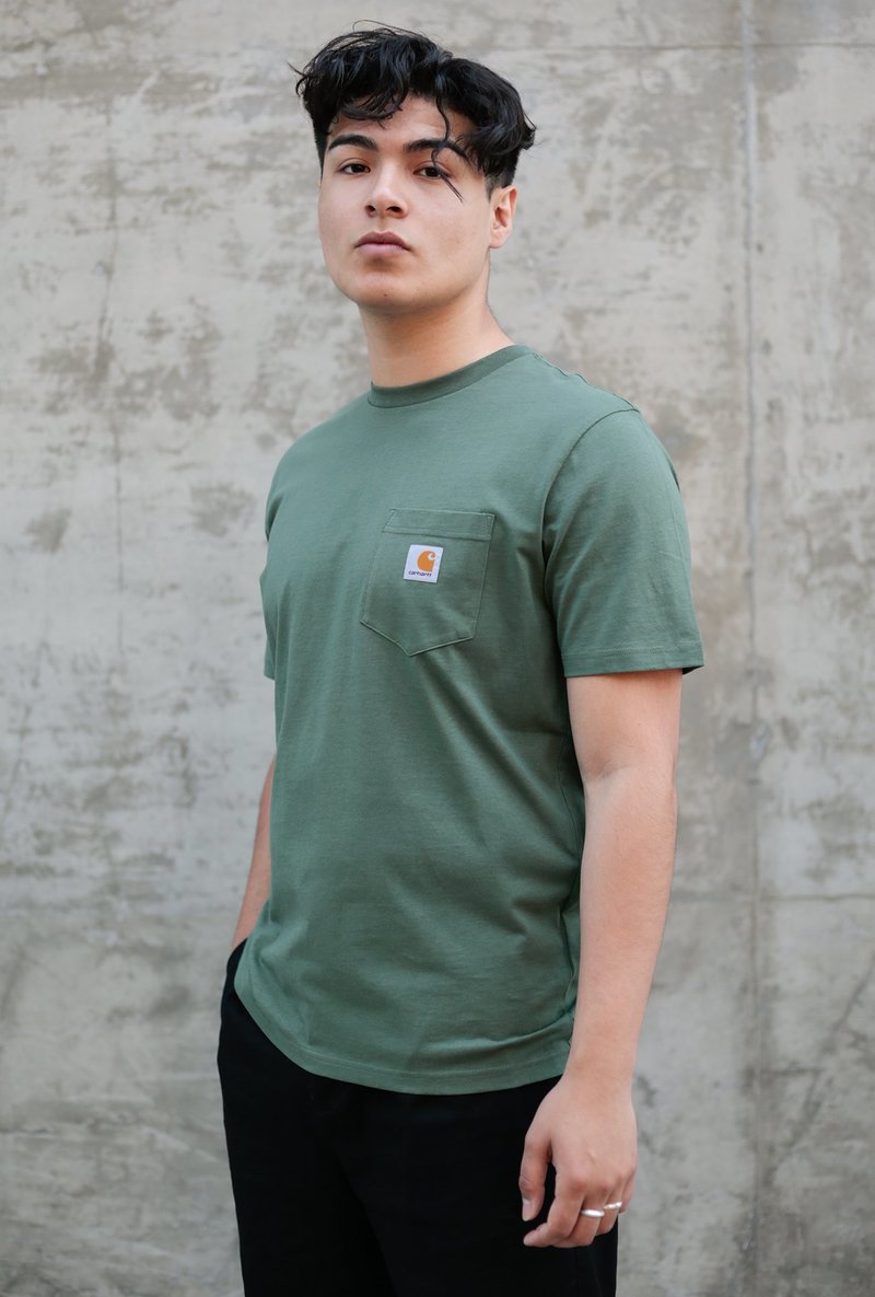 Streetwear Carhartt Shirt Carhartt WIP Logo-patch Polo Shirt Blue