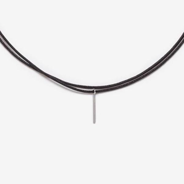 PILAR AGUECI RAY CHOKER - Black/Sterling Silver PILAR AGUECI RAY CHOKER - Black/Sterling Silver