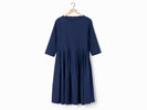 A Punto B Apuntob Pleated Dress - Navy - Thumbnail 1