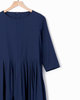 A Punto B Apuntob Pleated Dress - Navy - Thumbnail 3