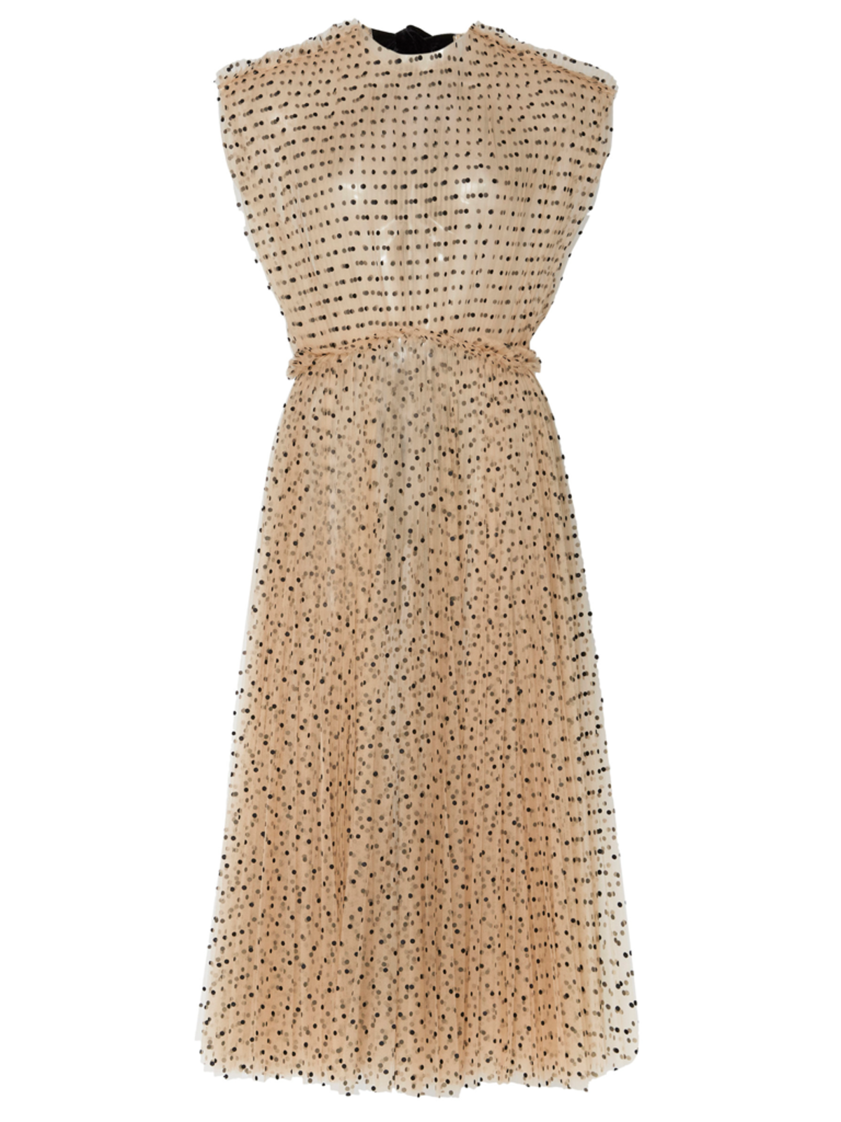 Khaite Alix Halter Dress - Nude Flocked