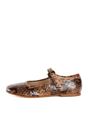 Maryam Nassir Zadeh Thelma Flat - Auburn Snake Maryam Nassir Zadeh Thelma Flat - Auburn Snake