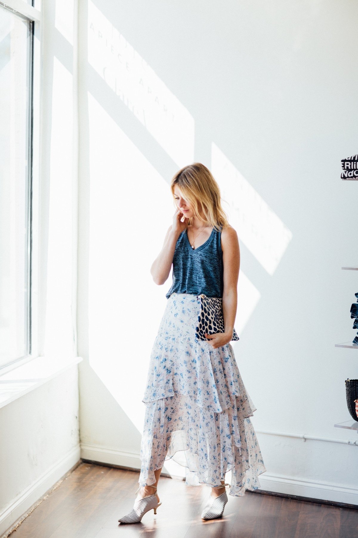 LoveShackFancy Alex Skirt Pearl River