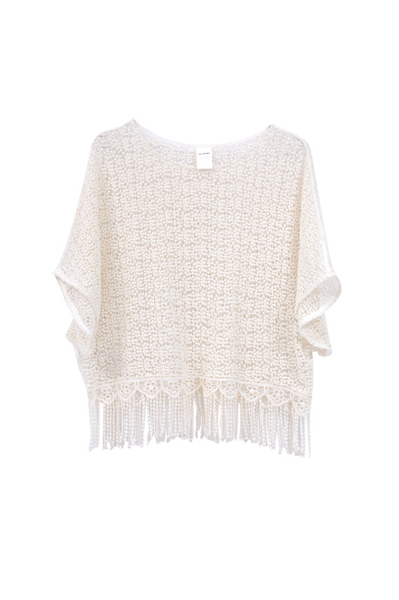 The Korner Crochet Sheer Top with Fringe The Korner Crochet Sheer Top with Fringe
