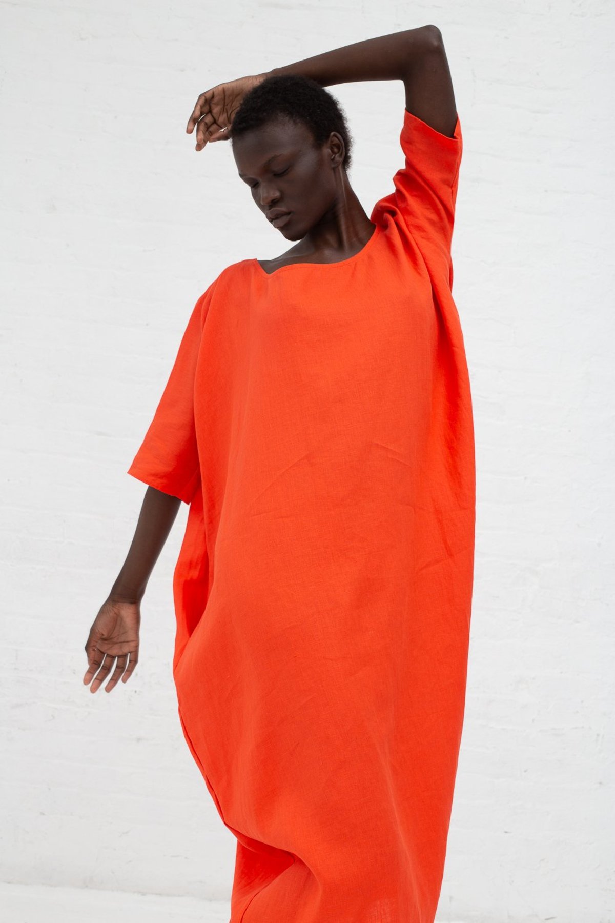 red cocoon dress Red Cocoon