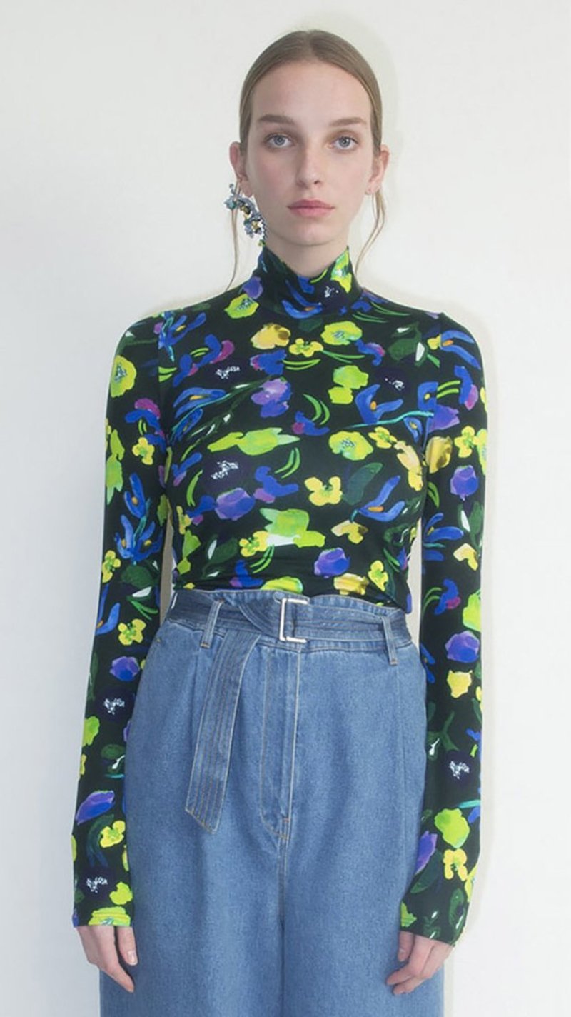 美品 Christian Wijnants 22AW TELLA TOP S Christian Wijnants 】TELLA JERSEY TURTLE NECK TOP | idealclasse