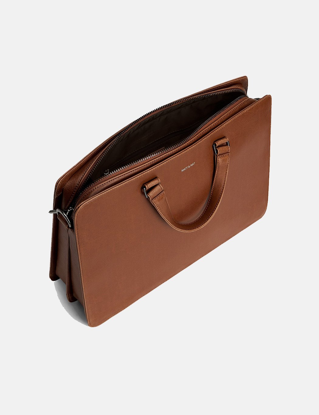 Matt & Nat David Briefcase Chili Matte Nickel Brown Garmentory