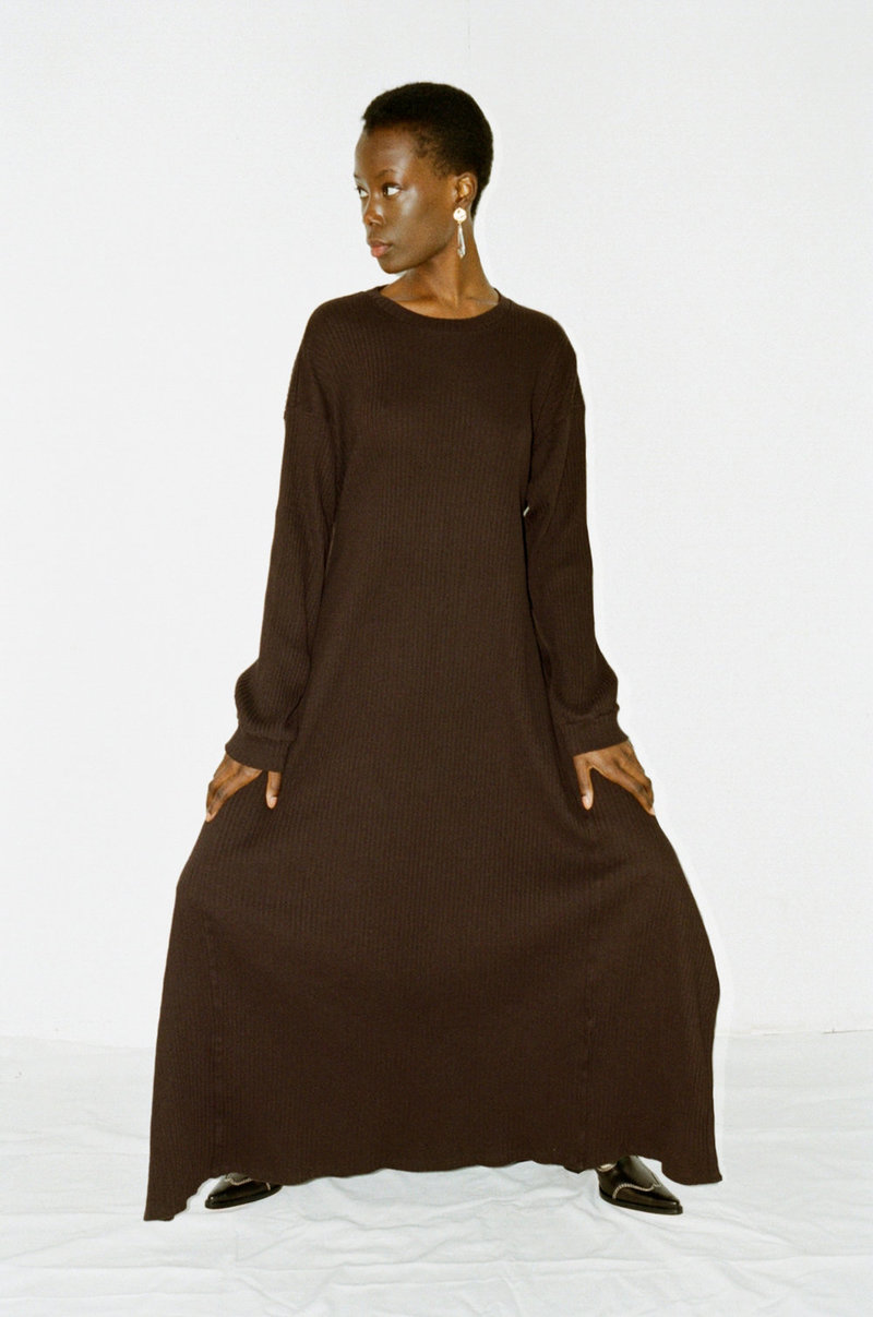 BASERANGE Shaw Long Sleeve Kaftan - black | Garmentory