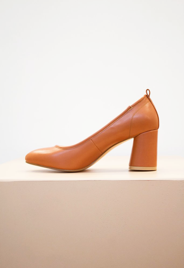 Collection & Co Angelica Block Heel - Tan Collection & Co Angelica Block Heel - Tan