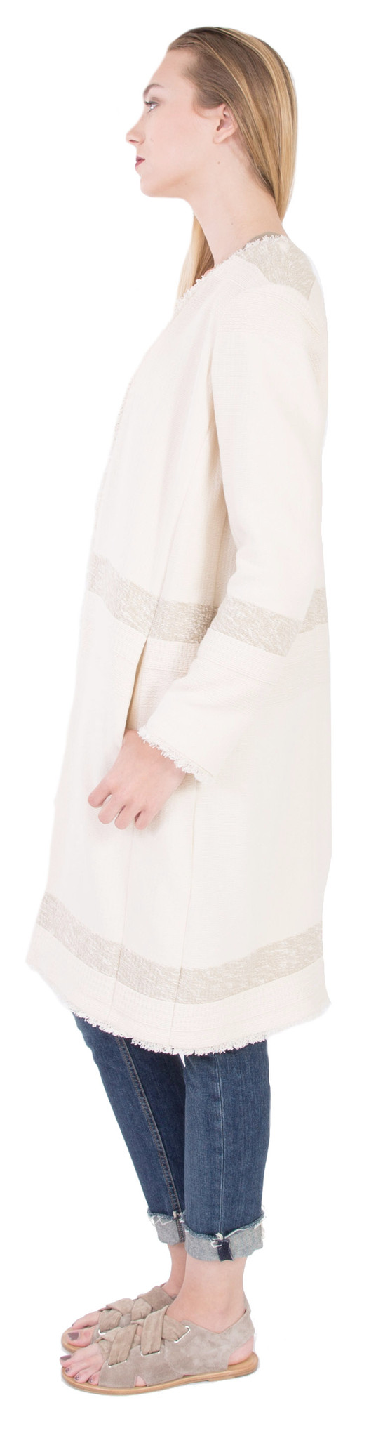 Hoss Intropia Frayed Edges Coat Hoss Intropia Frayed Edges Coat