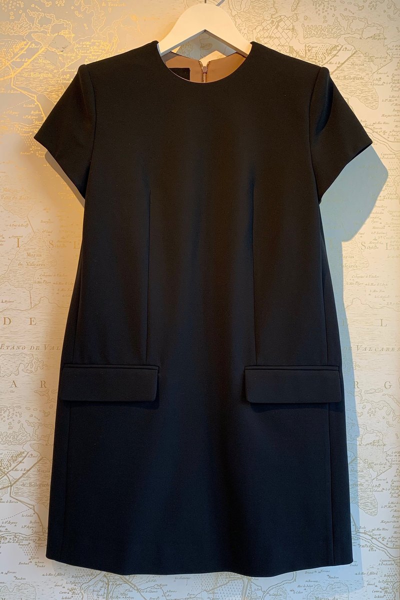 black zip back dress MO&Co. Women's Back Zip Tailored Mini Dress