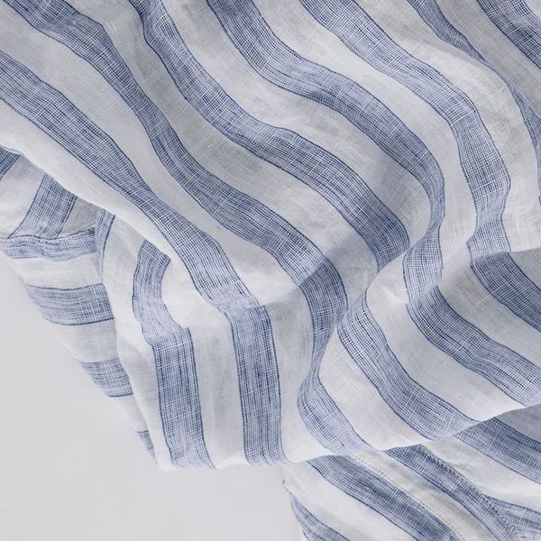 Frank & Eileen Elieen Italian Linen Wide Washed Shirt - Blue Stripe Frank & Eileen Elieen Italian Linen Wide Washed Shirt - Blue Stripe