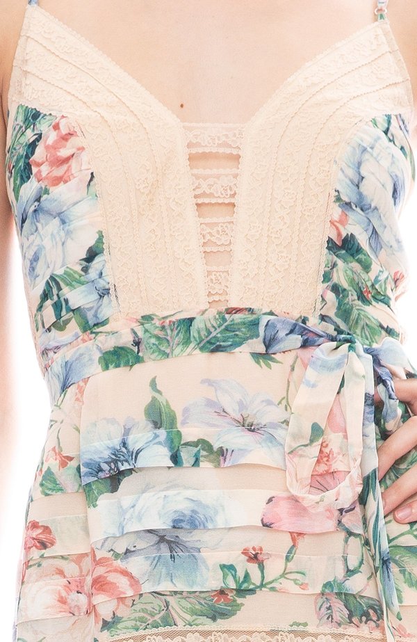 zimmermann verity scallop short dress Zimmermann Verity Scallop Short Dress - CREAM FLORAL