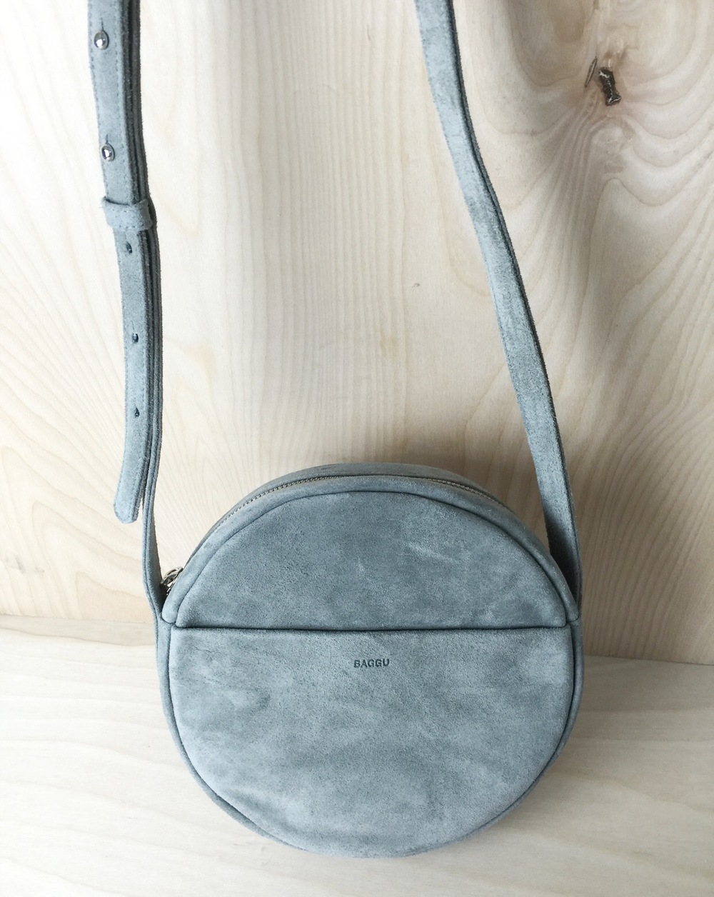 baggu round leather bag