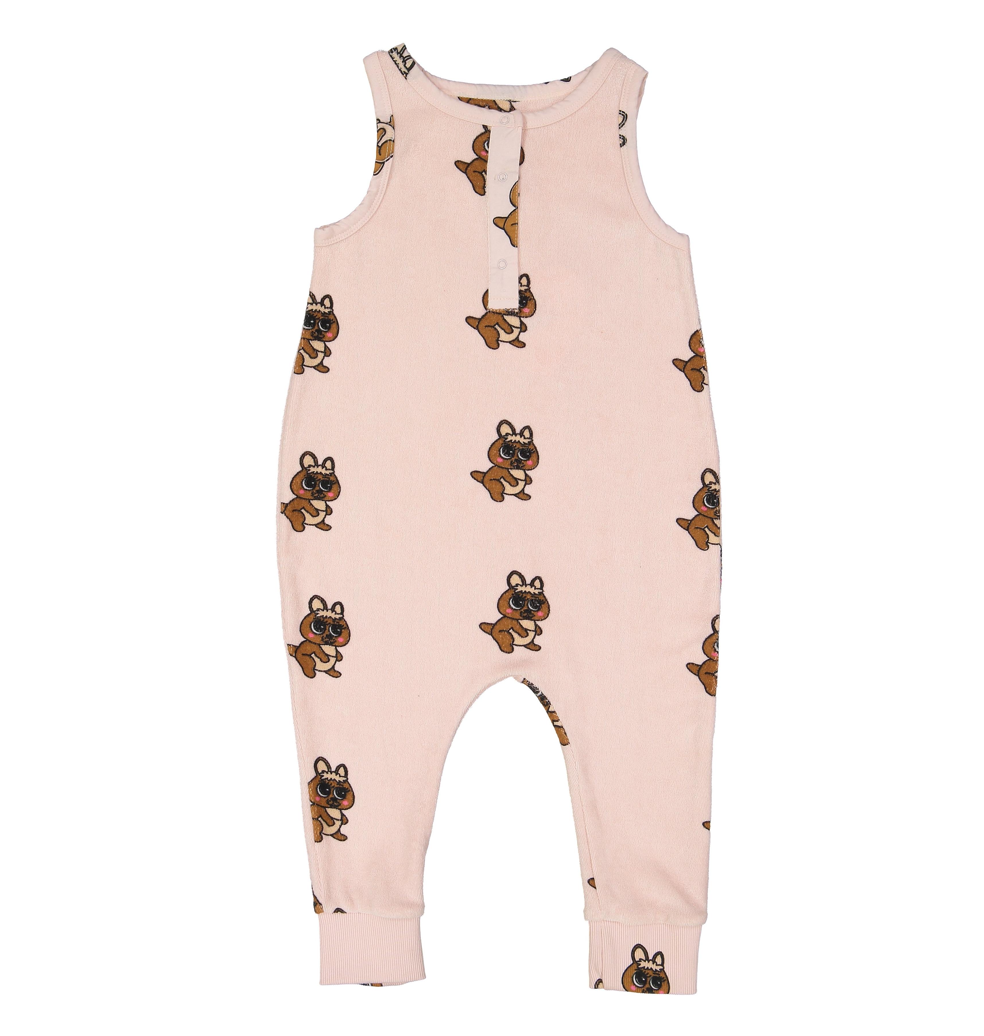 Hugo Loves Tiki Caguro Terry Long Romper Brown Garmentory