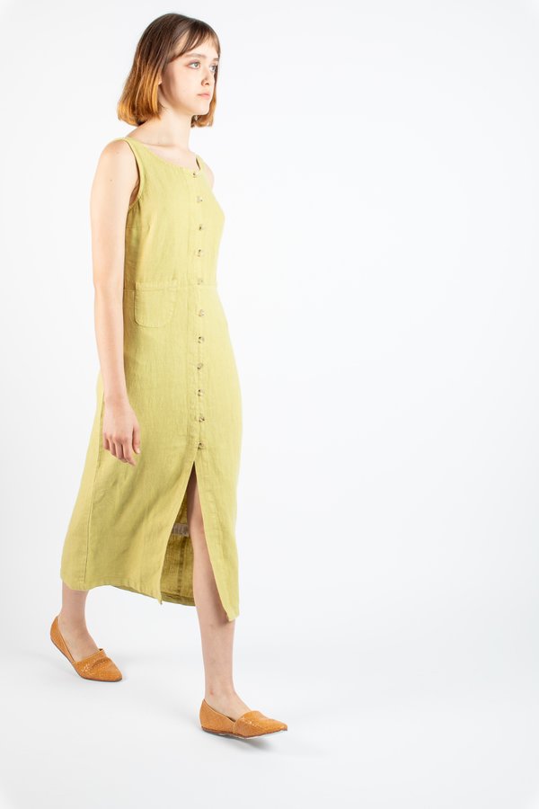Paloma Wool Galatea linen dress - green | Garmentory