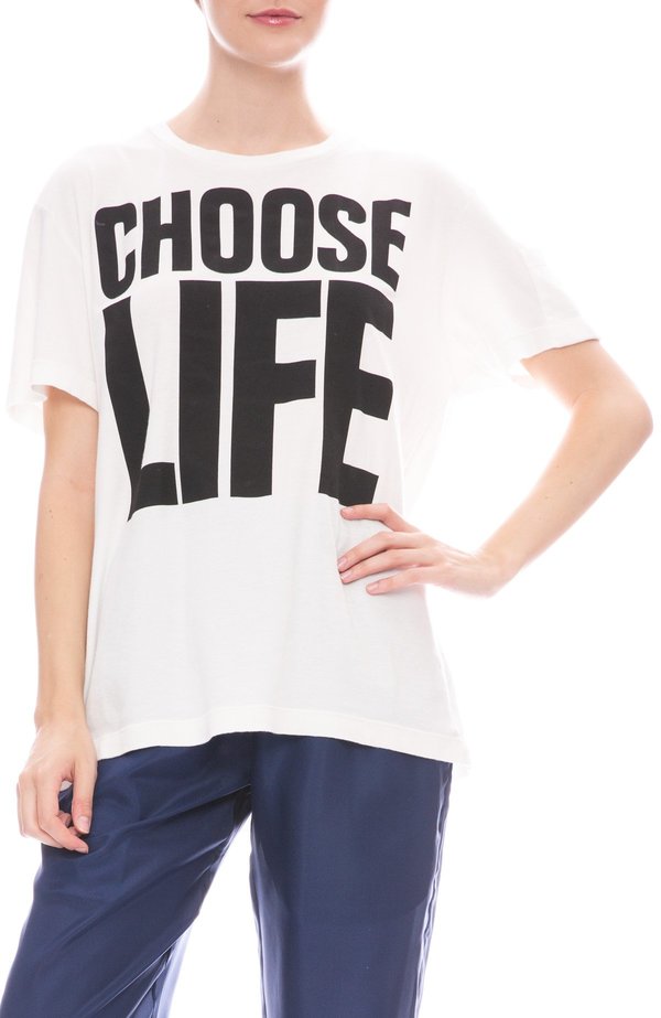 Katharine Hamnett Ivan Choose Life Cotton T-Shirt | Garmentory