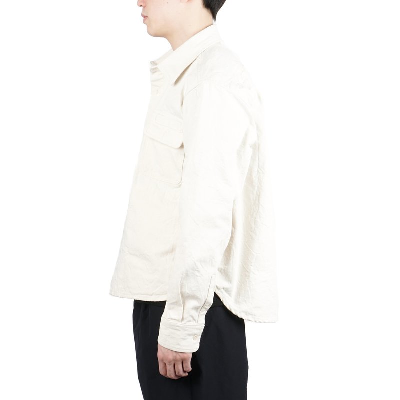 スノーピーク Snow Peak OKAYAMA OX ワークシャツ/日本製 Snow Peak OKAYAMA OX WORK SHIRT - ECRU | Garmentory