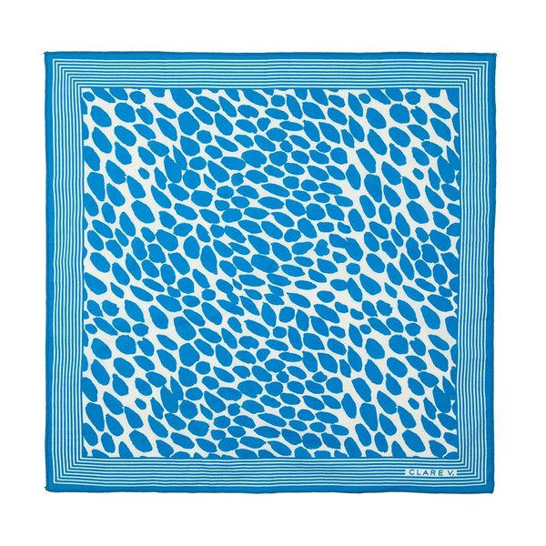 Clare V. Jag Splash Bandana - Cream w/Blue Jag Clare V. Jag Splash Bandana - Cream w/Blue Jag
