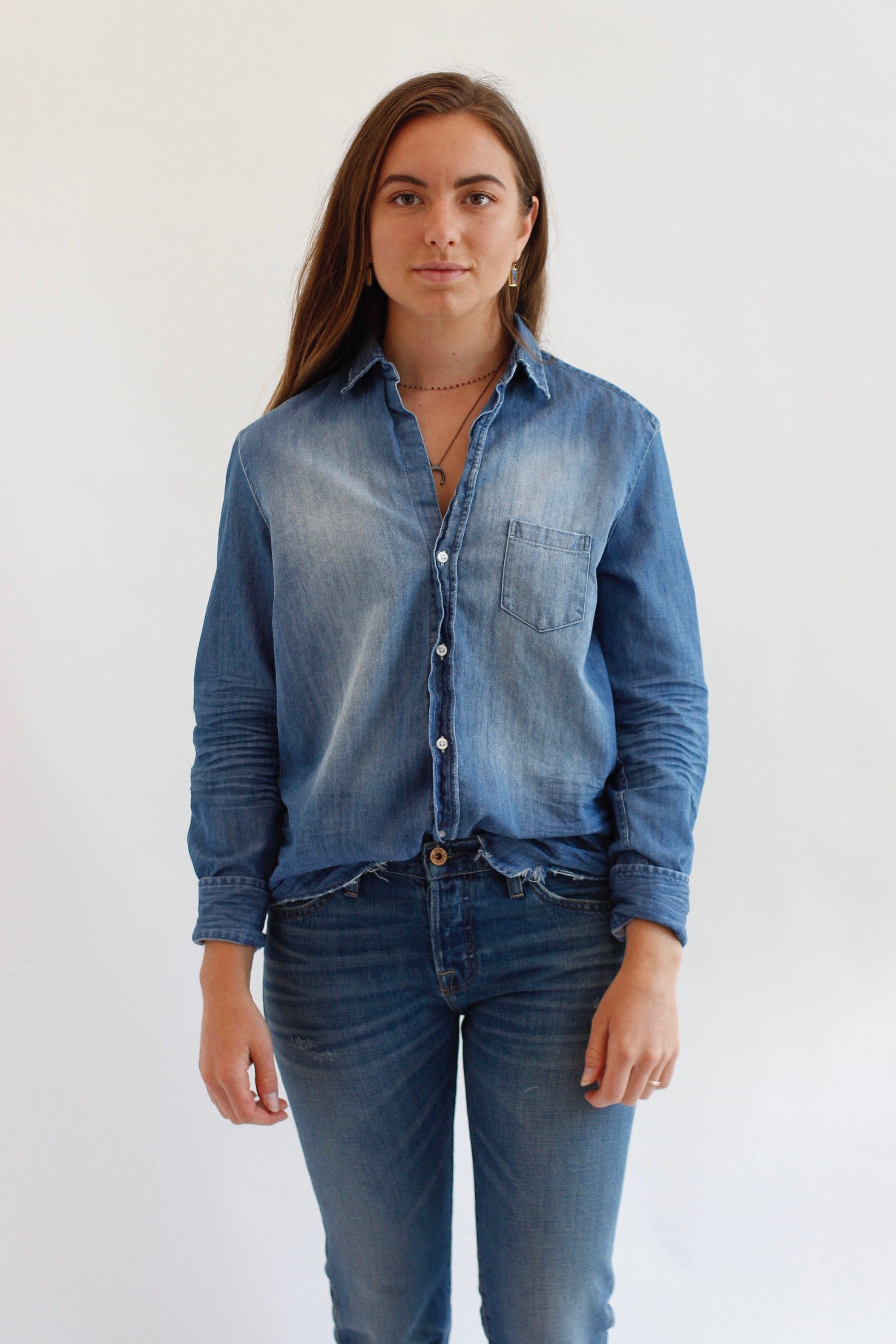 FRANK AND EILEEN Denim Shirt Vintage Wash Garmentory