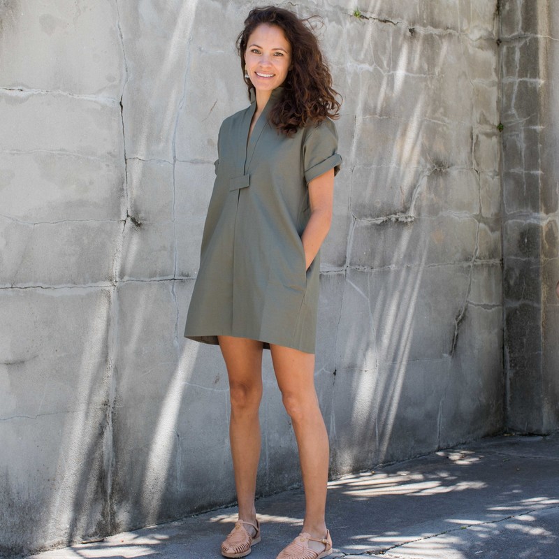 Sara Ruffin Costello Smock Dress - Green | Garmentory