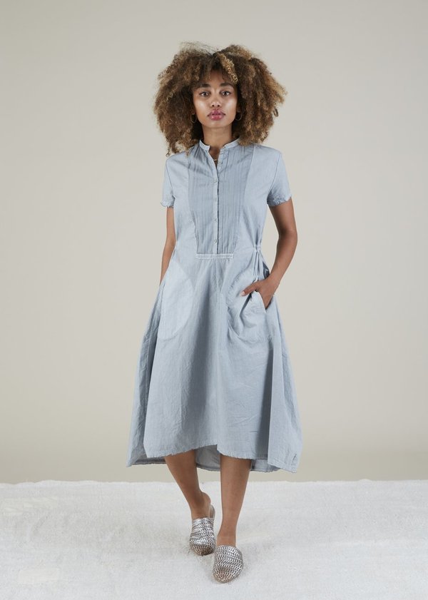 H+ Hannoh Wessel Rose Half-Placket Dress - Aluminum | Garmentory