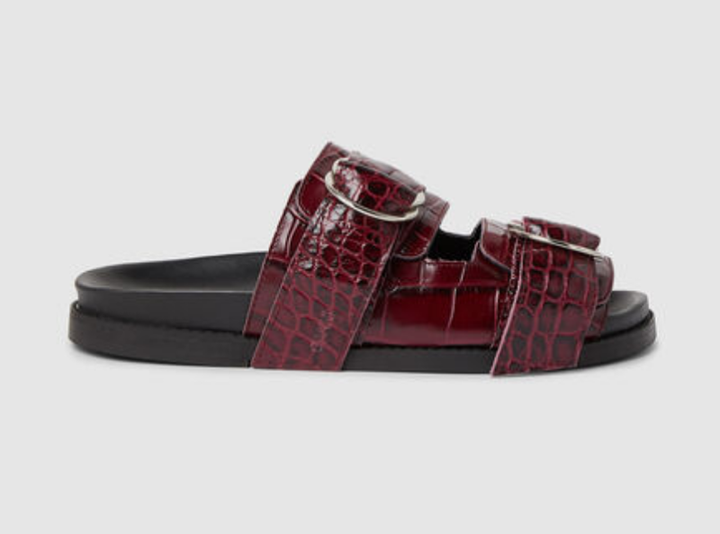 Ganni Leather Sandal - Port Royale | Garmentory