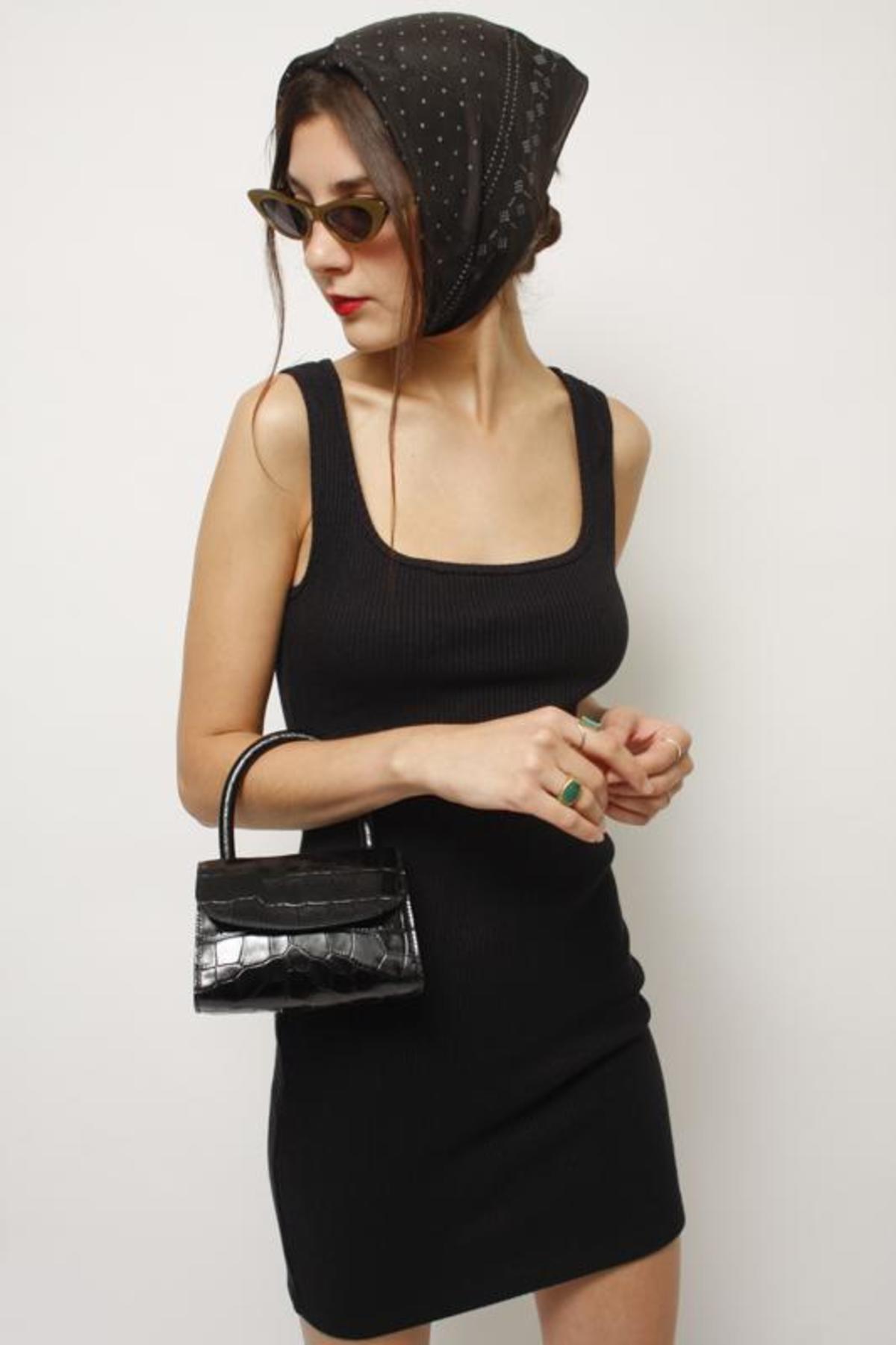 Lush RACHEL RIBBED MINI DRESS - black - Image 2 of 7