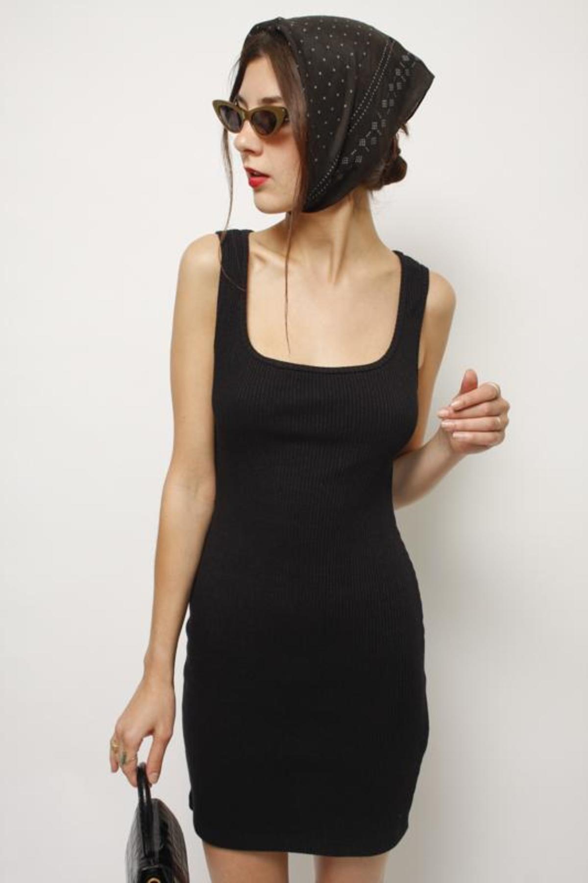 Lush RACHEL RIBBED MINI DRESS - black - Image 3 of 7