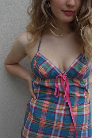 Vintage 1970s Halter Dress - Plaid Vintage 1970s Halter Dress - Plaid
