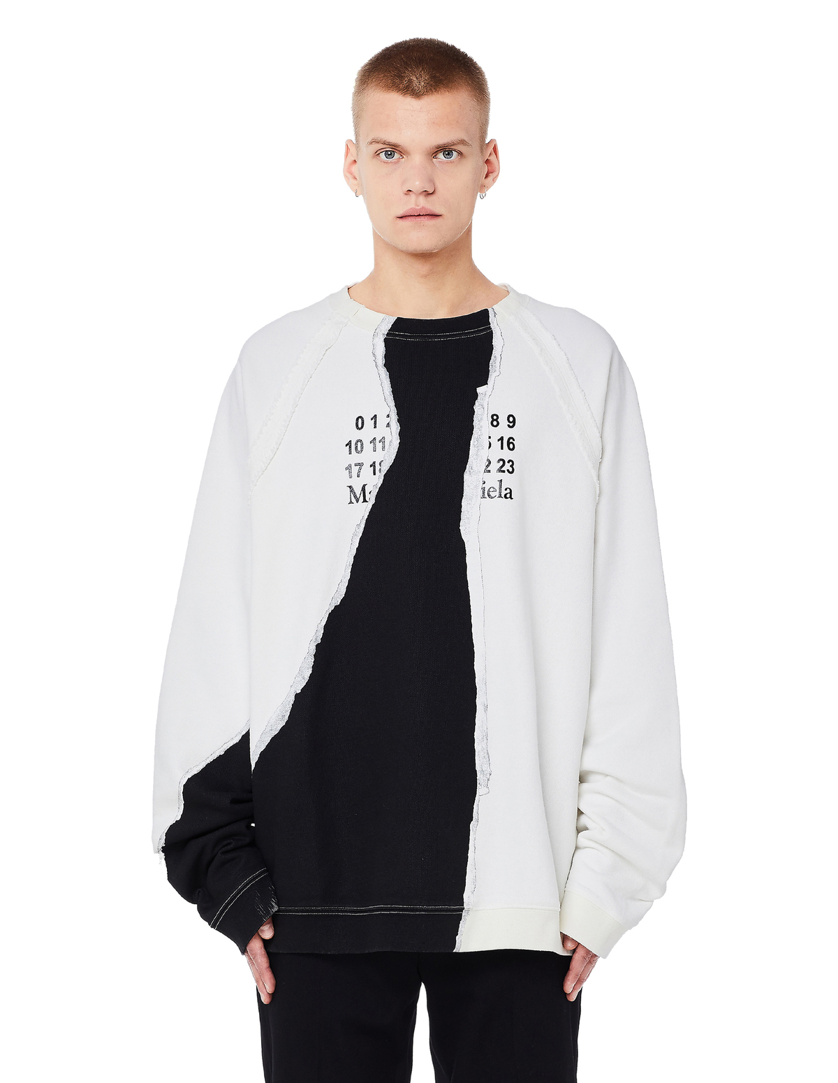 Maison Margiela V Neck Double-layered Sweatshirt men