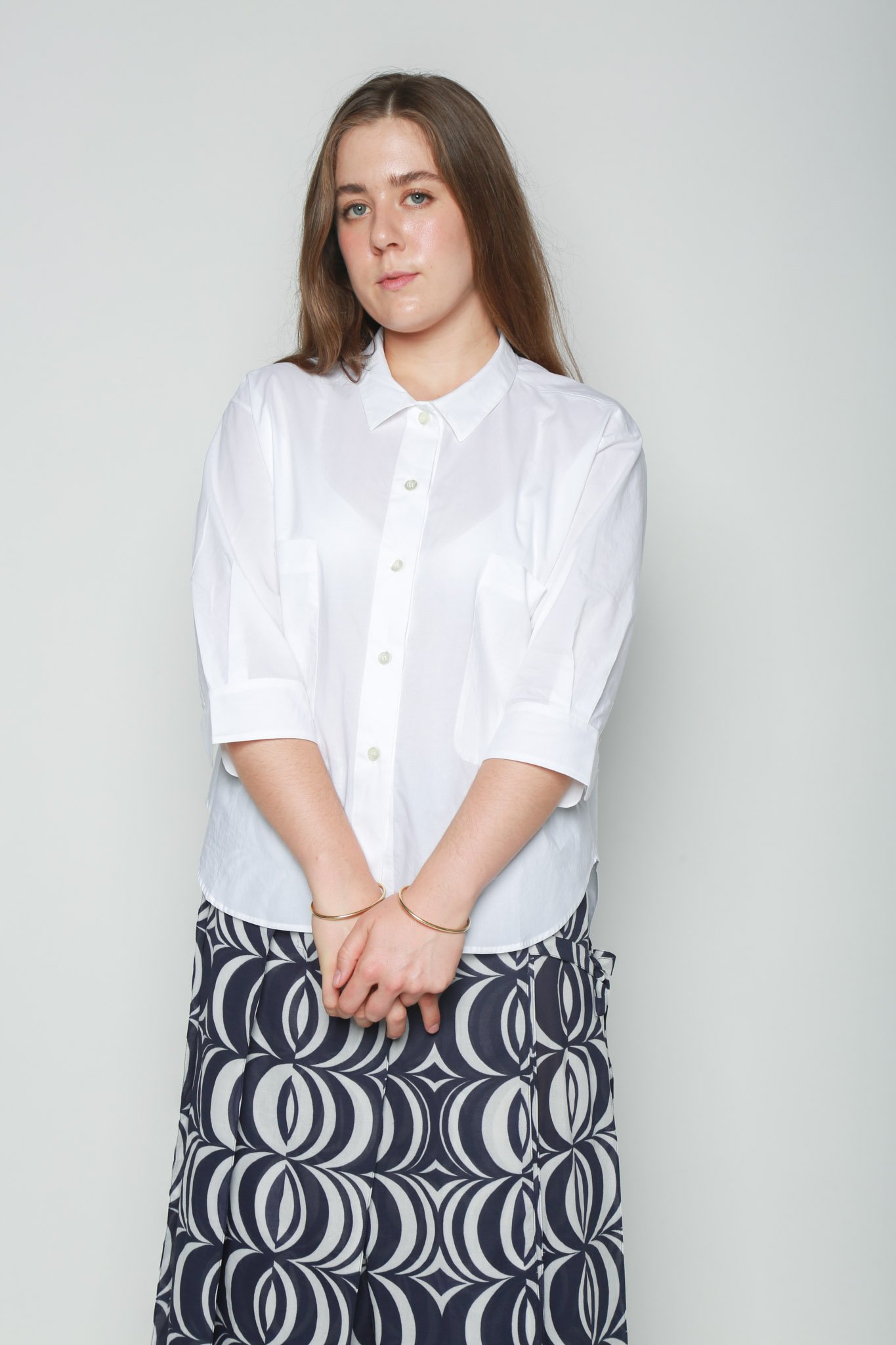 Sara Lanzi Short Sleeve Poplin Shirt 