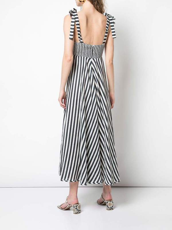 Zimmermann Honour Chevron Tie Dress - Stripe | Garmentory