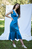 SIZ BUSHY DRESS - Petrol Blue - Thumbnail 1