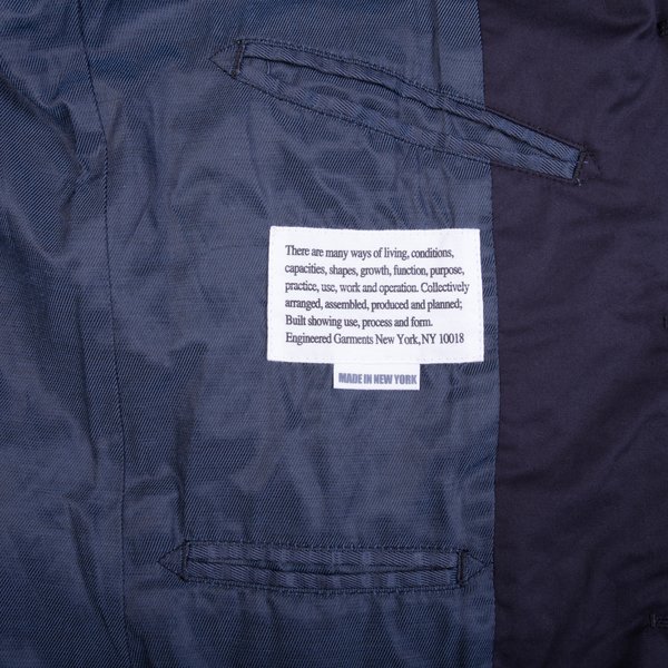 ジャケット・アウター Andover jacket High count twill Navy S Engineered Garments | Andover Jacket - Dk Navy High Count