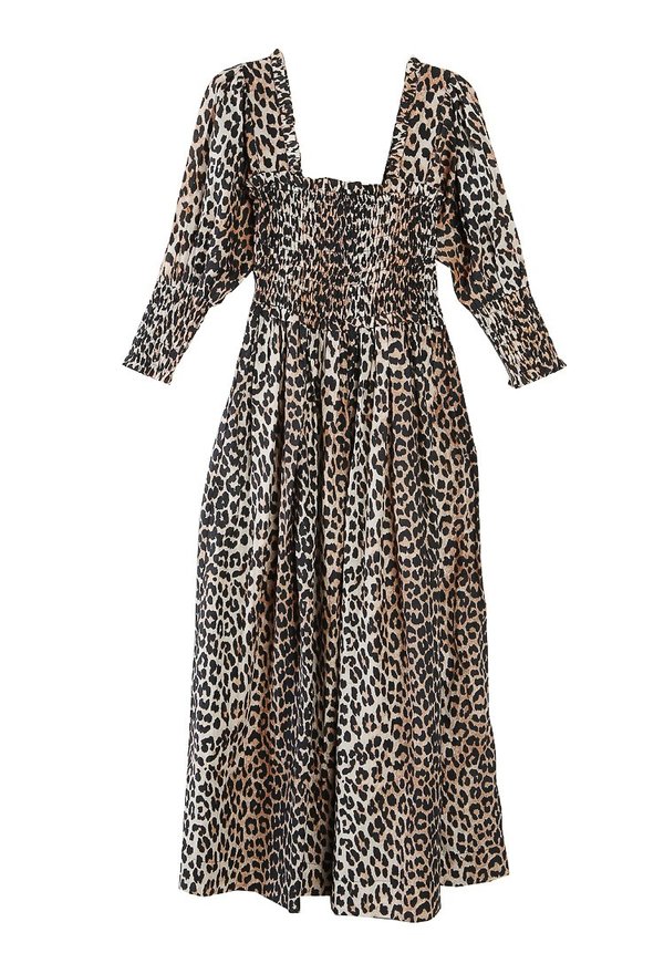 ganni cotton silk maxi dress Cotton Poplin Smock Maxi Dress Annabel