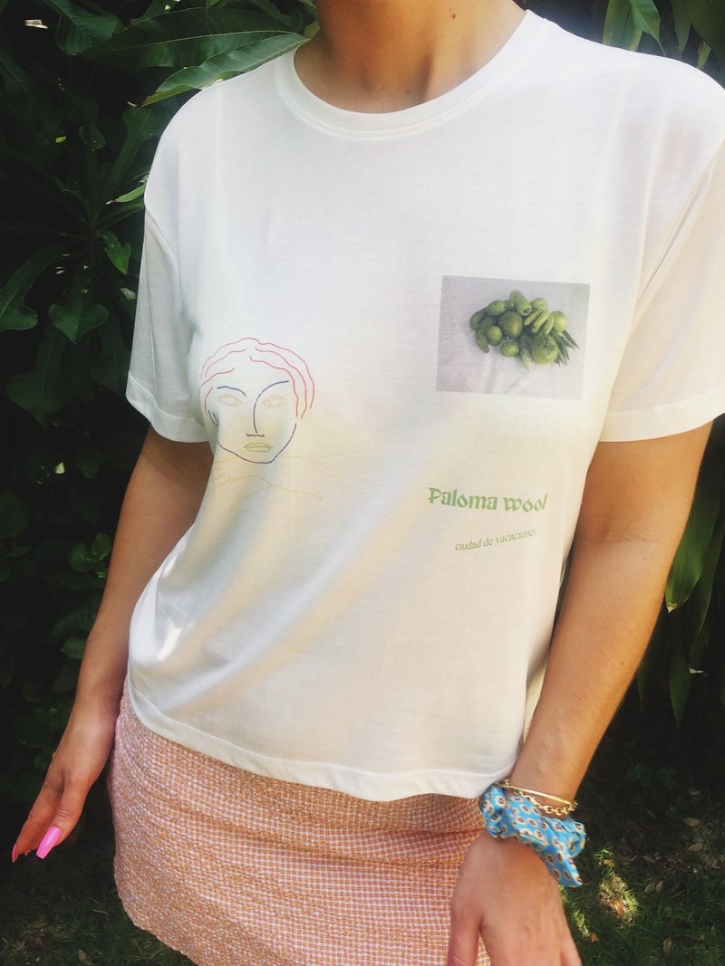 Paloma Wool SOUVENIR FACE T-Shirt - White | Garmentory 