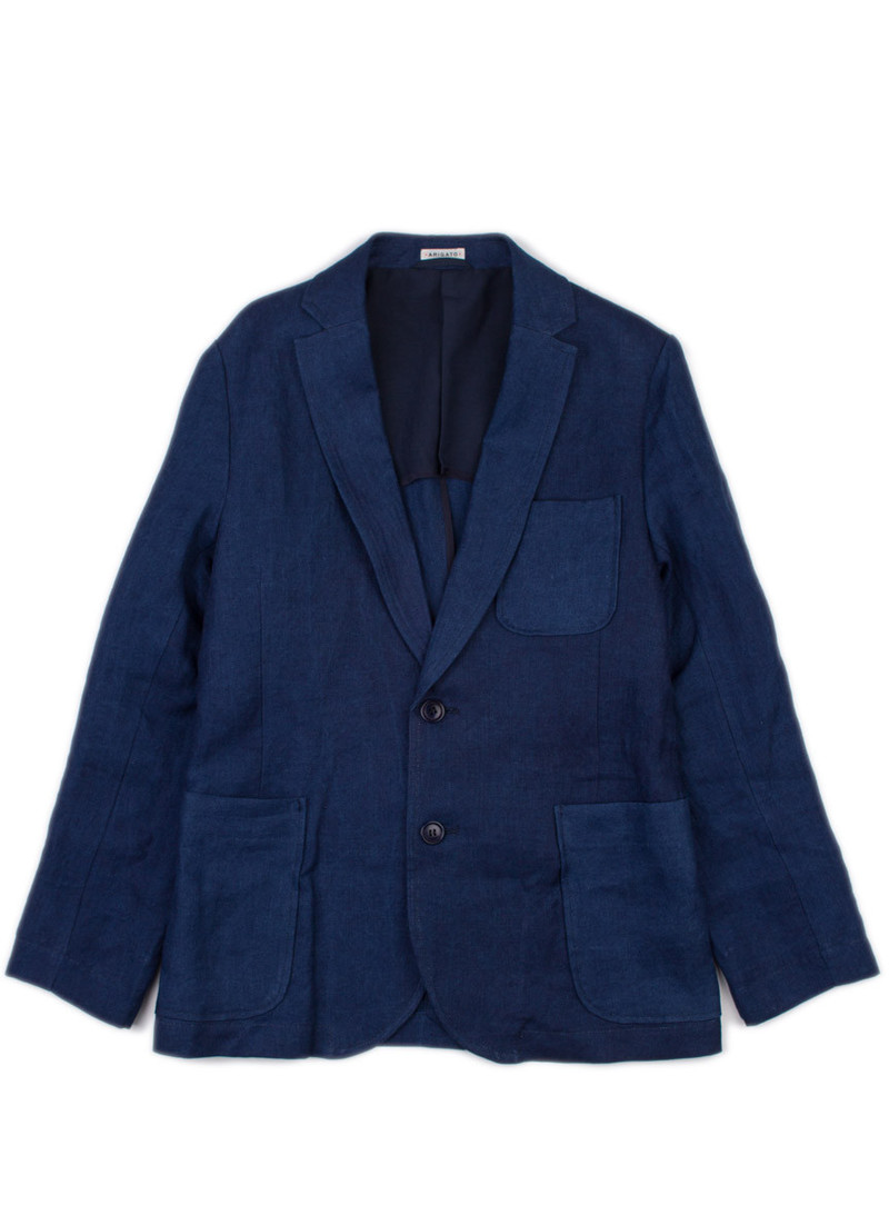Men's Blue Blue Japan Linen Twill 2 Button Jacket | Garmentory