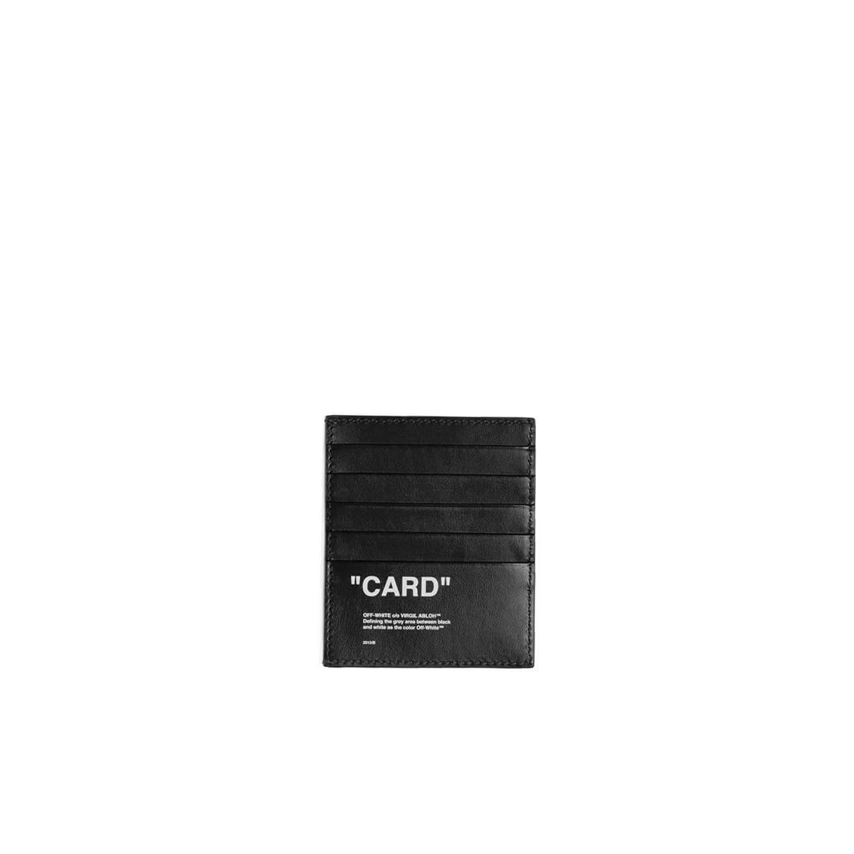 off white black quote card holder