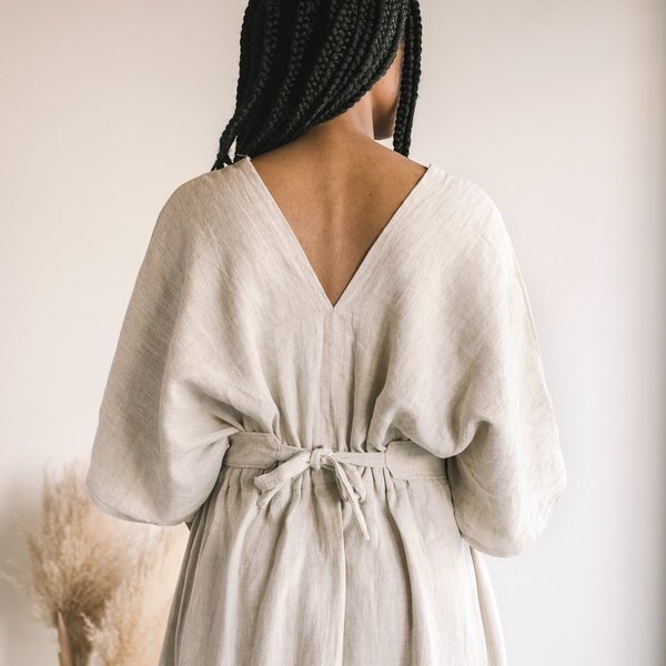 Le Café de Maman Evangeline Dress - Natural Linen | Garmentory
