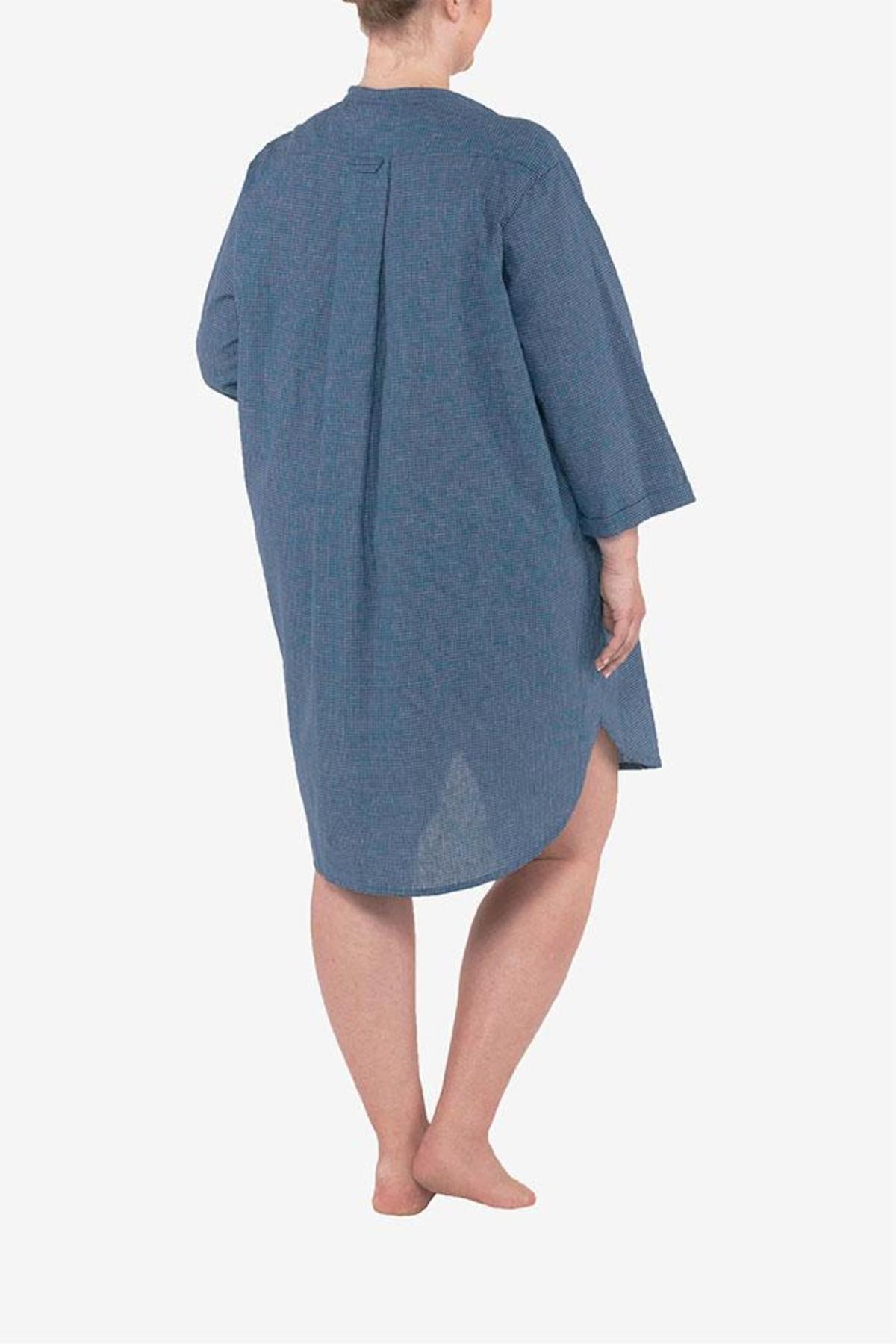 The Sleep Shirt Plus Size Slip On Sleep Shirt Navy Graph Check