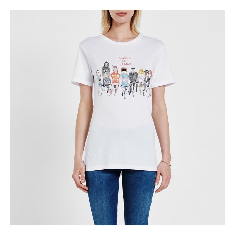 【Unfortunate Portrait】WINTOUR DE FRANCE Boyfriend Tシャツ wintour-de-france-tee-white-